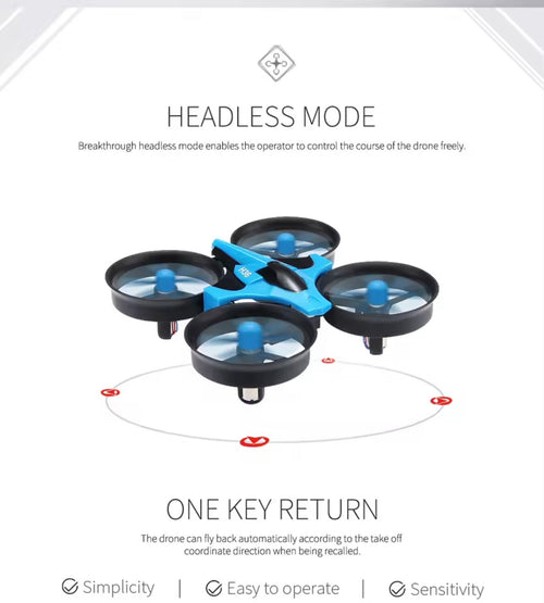 JJRC H36 Mini Drone for Kids and Beginners RC Nano Quadcopter Indoor Small Helicopter Plane with Auto Hovering, 3D Flip, Headless Mode and 3 Batteries, Great Gift Toy for Boys and Girls, Blue Camera