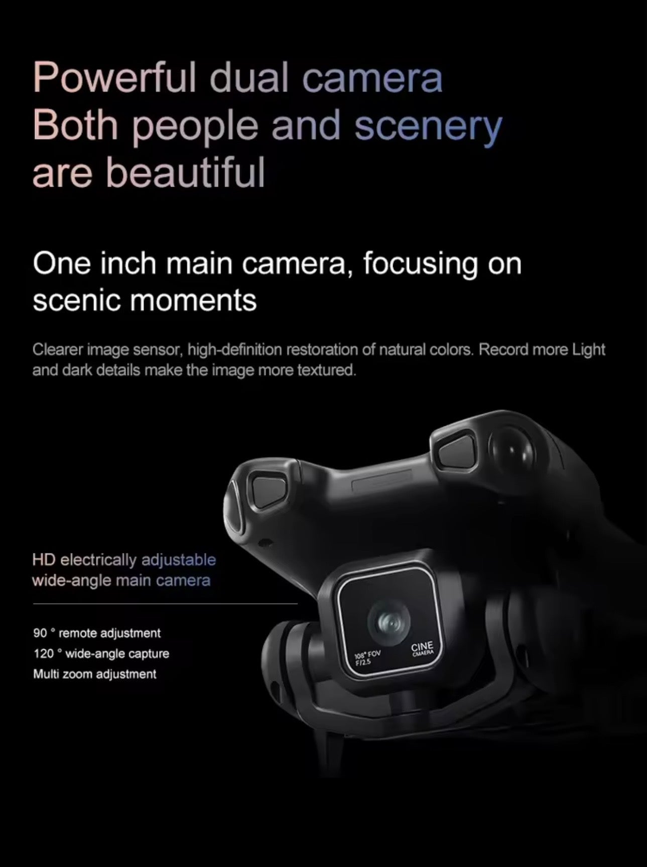 K900 Max GPS Drone 360° Laser Obstacle Avoidance Panoramic Shooting 5G RC Airdrop Device with Optical Flow Positioning Gift Toy for Enthusiasts Camera