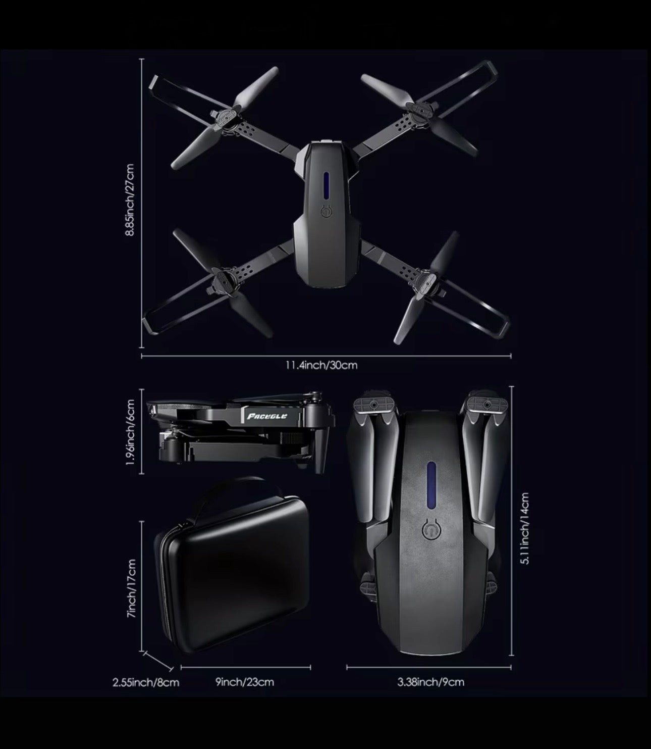 E88 Pro Drone with 4K HD Dual Camera 100m Remote Control Foldable Design 3-Axis Gimbal Smart GPS Mode Extended Flight Time Portable