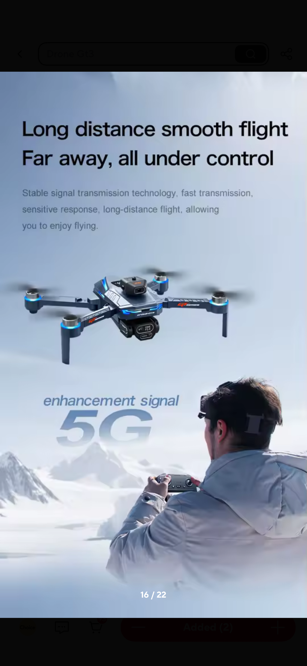 GT8 Drone 2026 GPS 4K HD 360° Dual Cameras 5G WIFI Brushless Motors Obstacle Avoidance Foldable Quadcopter for Steady Shots Aerial Photography Folding Design