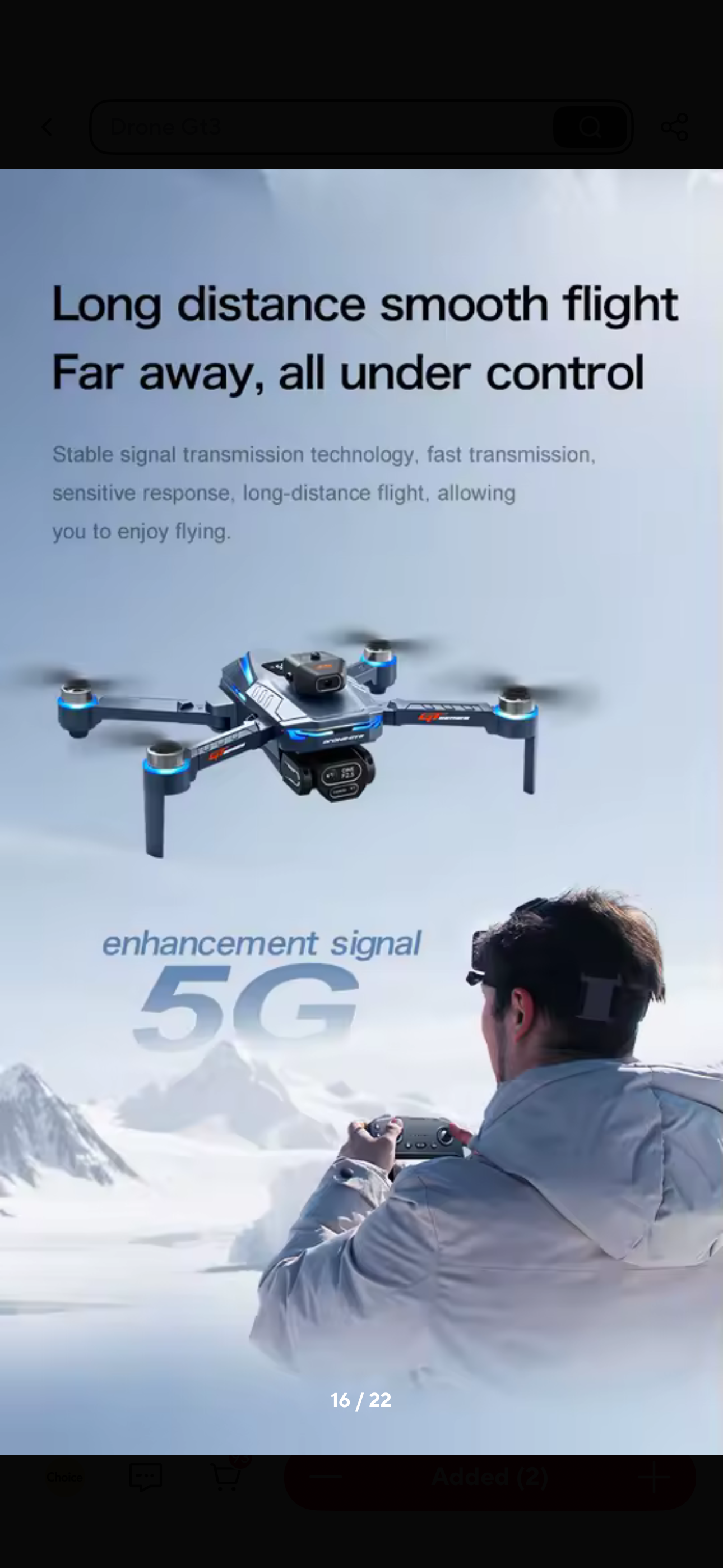 GT8 Drone 2026 GPS 4K HD 360° Dual Cameras 5G WIFI Brushless Motors Obstacle Avoidance Foldable Quadcopter for Steady Shots Aerial Photography Folding Design