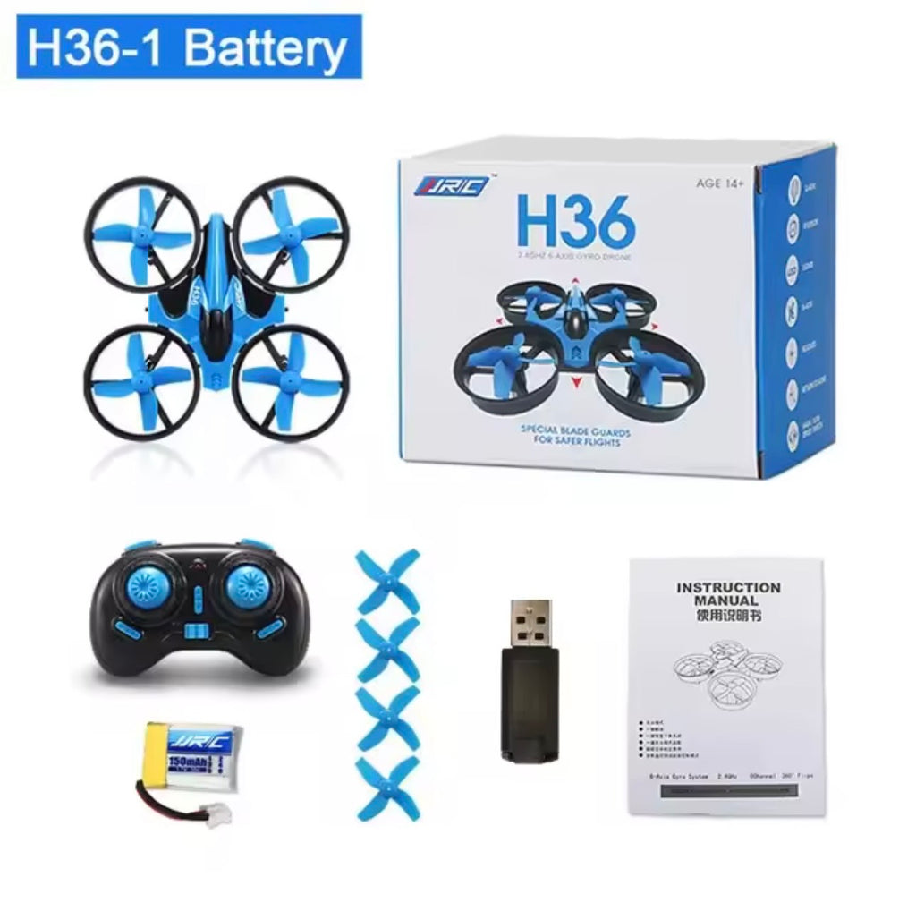 JJRC H36 Mini Drone for Kids and Beginners RC Nano Quadcopter Indoor Small Helicopter Plane with Auto Hovering, 3D Flip, Headless Mode and 3 Batteries, Great Gift Toy for Boys and Girls, Blue Camera