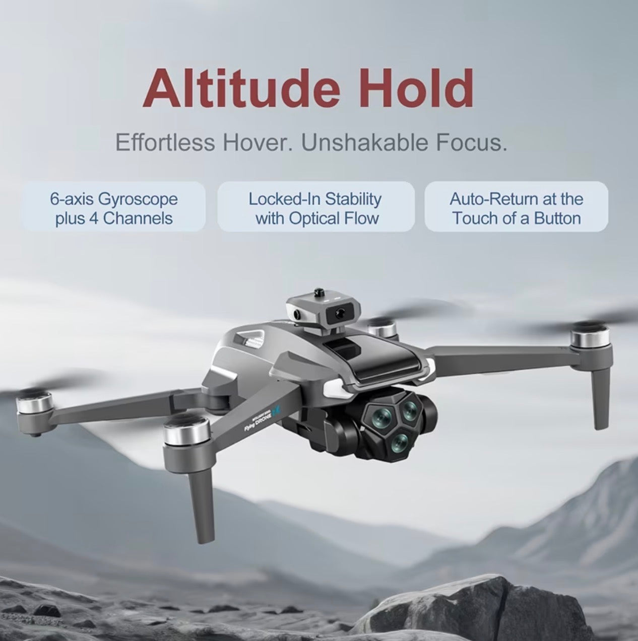 M66MAX Drone with Brushless Optical Flow Aerial Photography Screen Remote Control Camera Foldable Design Omnidirectional Obstacle Avoidance Portable Folding