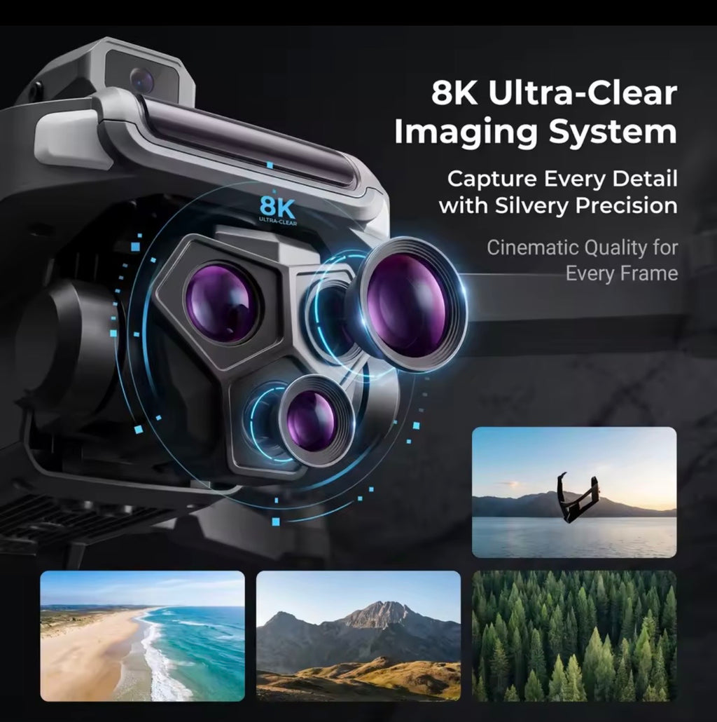 M66-MAX Drone with Brushless Optical Flow Aerial Photography Screen Remote Control Camera Foldable Design Omnidirectional Obstacle Avoidance Portable Folding