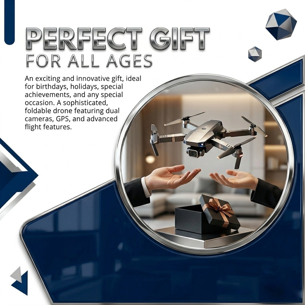 E99 Pro Folding Drone with Altitude Hold for Stable Flight Easy to Operate for Beginners and Aerial Photography Enthusiasts with Wi-Fi Function Optical Flow Hovering Indoor Outdoor Foldable Drone Visual Positioning Auto Drones - Cameras Portable