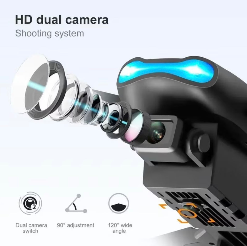 E99 Pro Folding Drone with Altitude Hold for Stable Flight Easy to Operate for Beginners and Aerial Photography Enthusiasts with Wi-Fi Function Optical Flow Hovering Indoor Outdoor Foldable Drone Visual Positioning Auto Drones - Cameras Portable