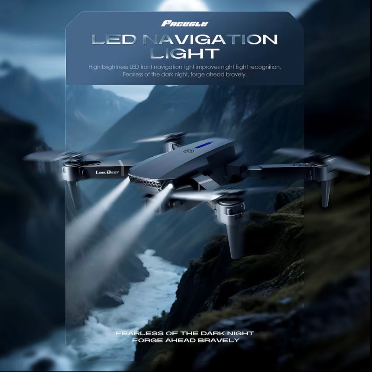 E88 Pro Drone with 4K HD Dual Camera 100m Remote Control Foldable Design 3-Axis Gimbal Smart GPS Mode Extended Flight Time Portable