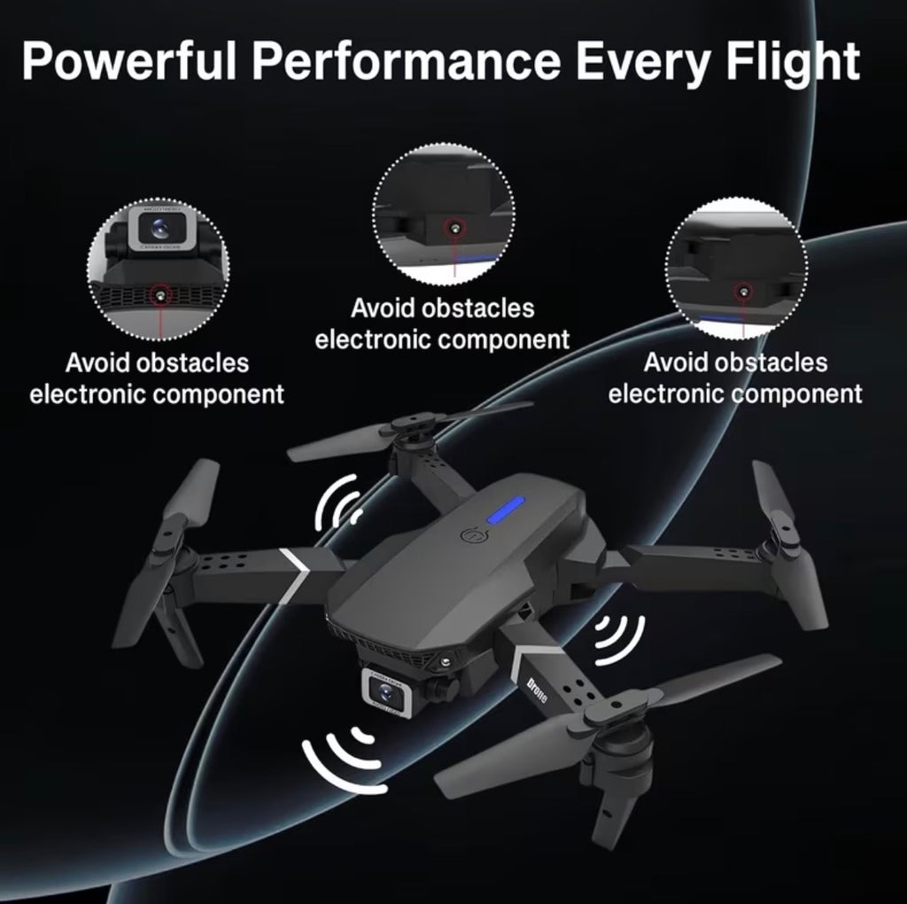 E99 Pro Folding Drone with Altitude Hold for Stable Flight Easy to Operate for Beginners and Aerial Photography Enthusiasts with Wi-Fi Function Optical Flow Hovering Indoor Outdoor Foldable Drone Visual Positioning Auto Drones - Cameras Portable