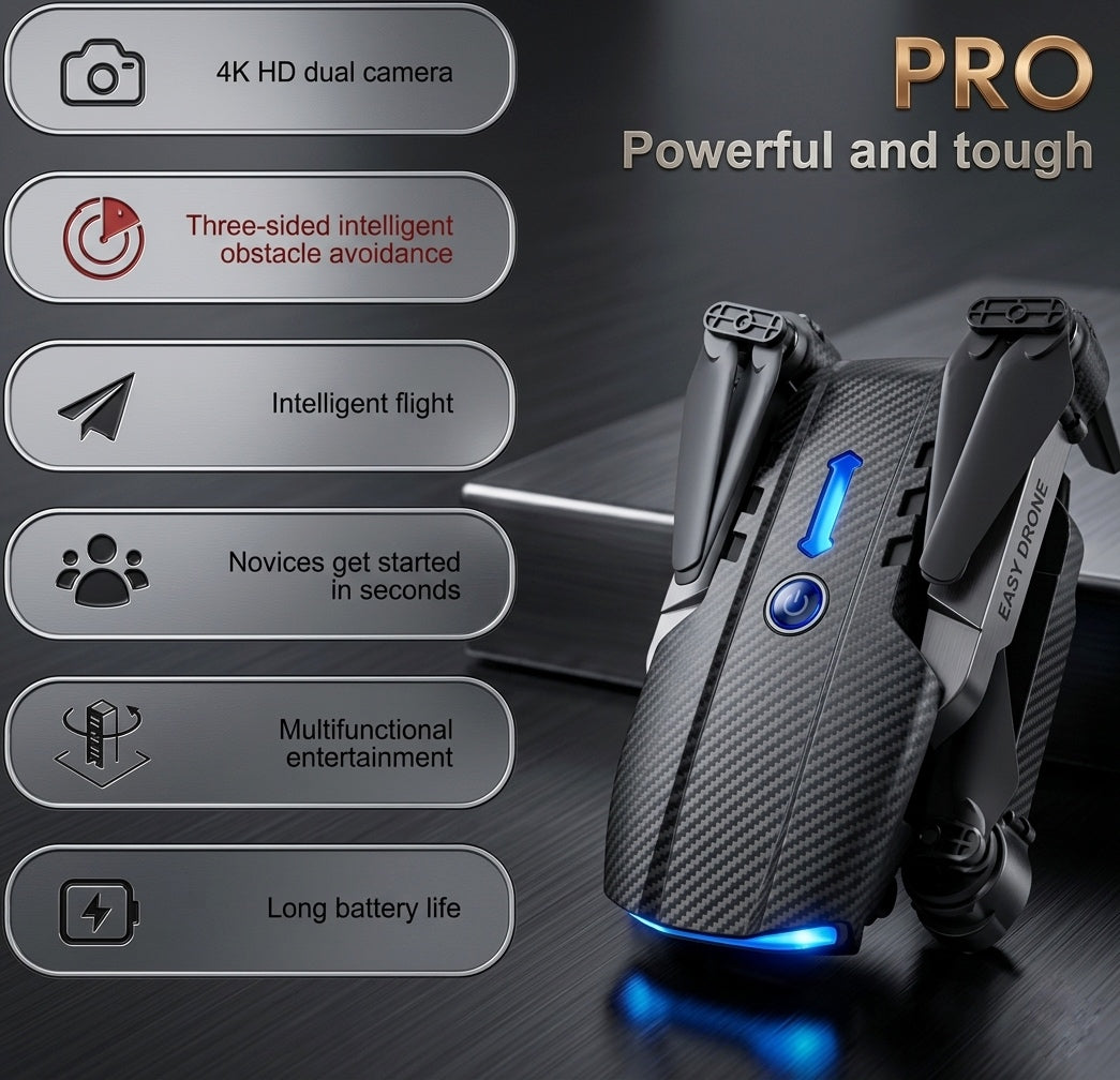 E99 Pro Folding Drone with Altitude Hold for Stable Flight Easy to Operate for Beginners and Aerial Photography Enthusiasts with Wi-Fi Function Optical Flow Hovering Indoor Outdoor Foldable Drone Visual Positioning Auto Drones - Cameras Portable