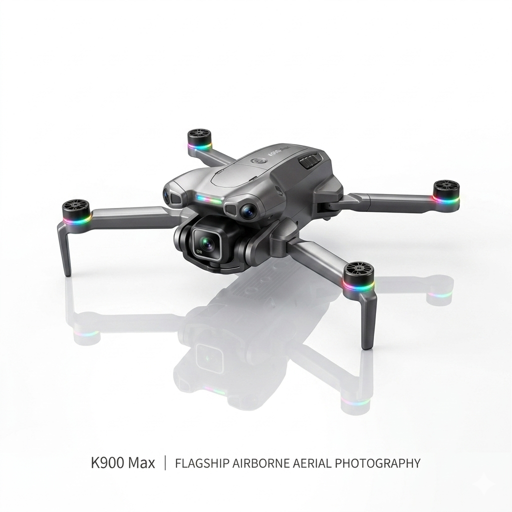K900 Max GPS Drone 360° Laser Obstacle Avoidance Panoramic Shooting 5G RC Airdrop Device with Optical Flow Positioning Gift Toy for Enthusiasts Camera