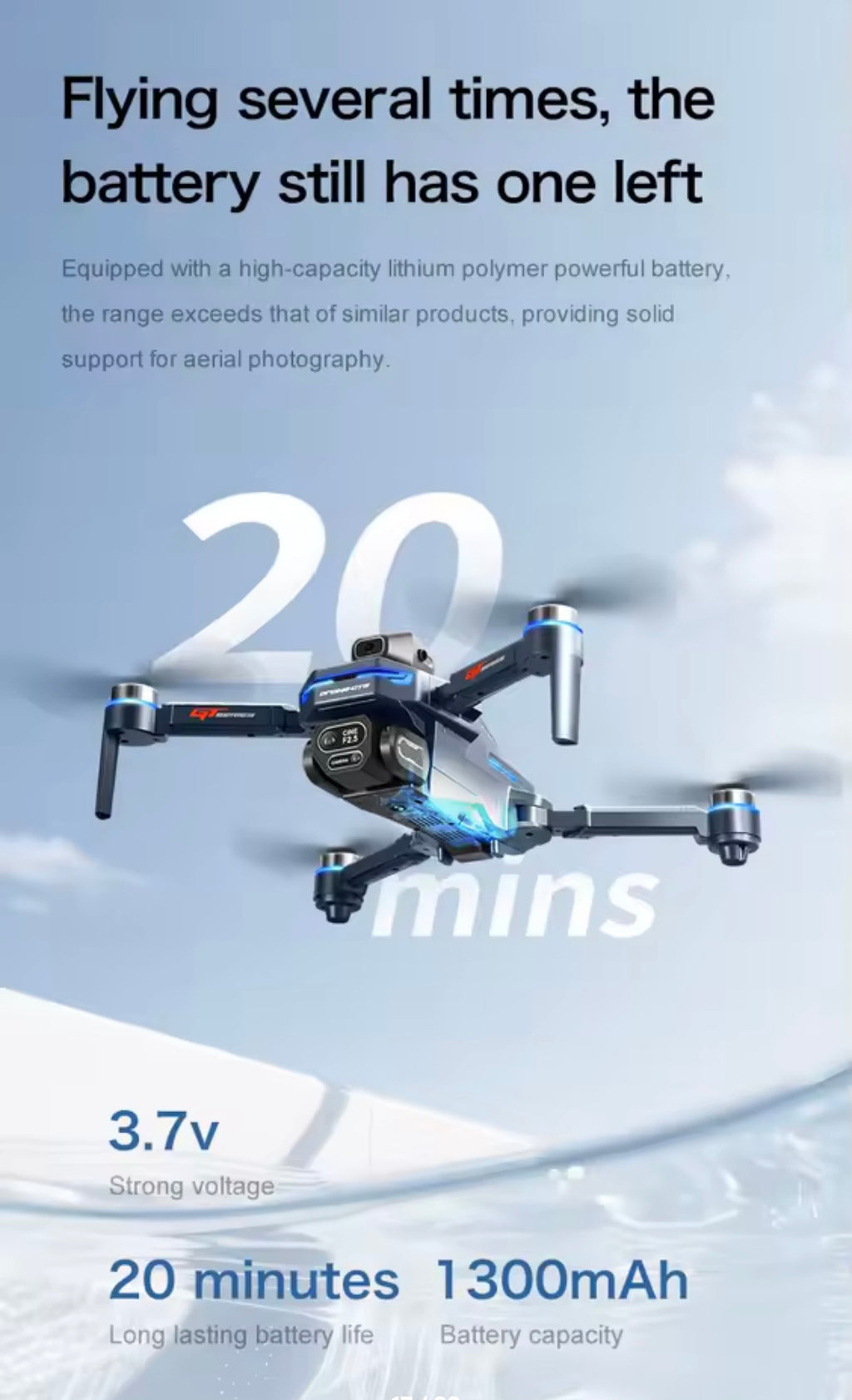 GT8 Drone 2026 GPS 4K HD 360° Dual Cameras 5G WIFI Brushless Motors Obstacle Avoidance Foldable Quadcopter for Steady Shots Aerial Photography Folding Design