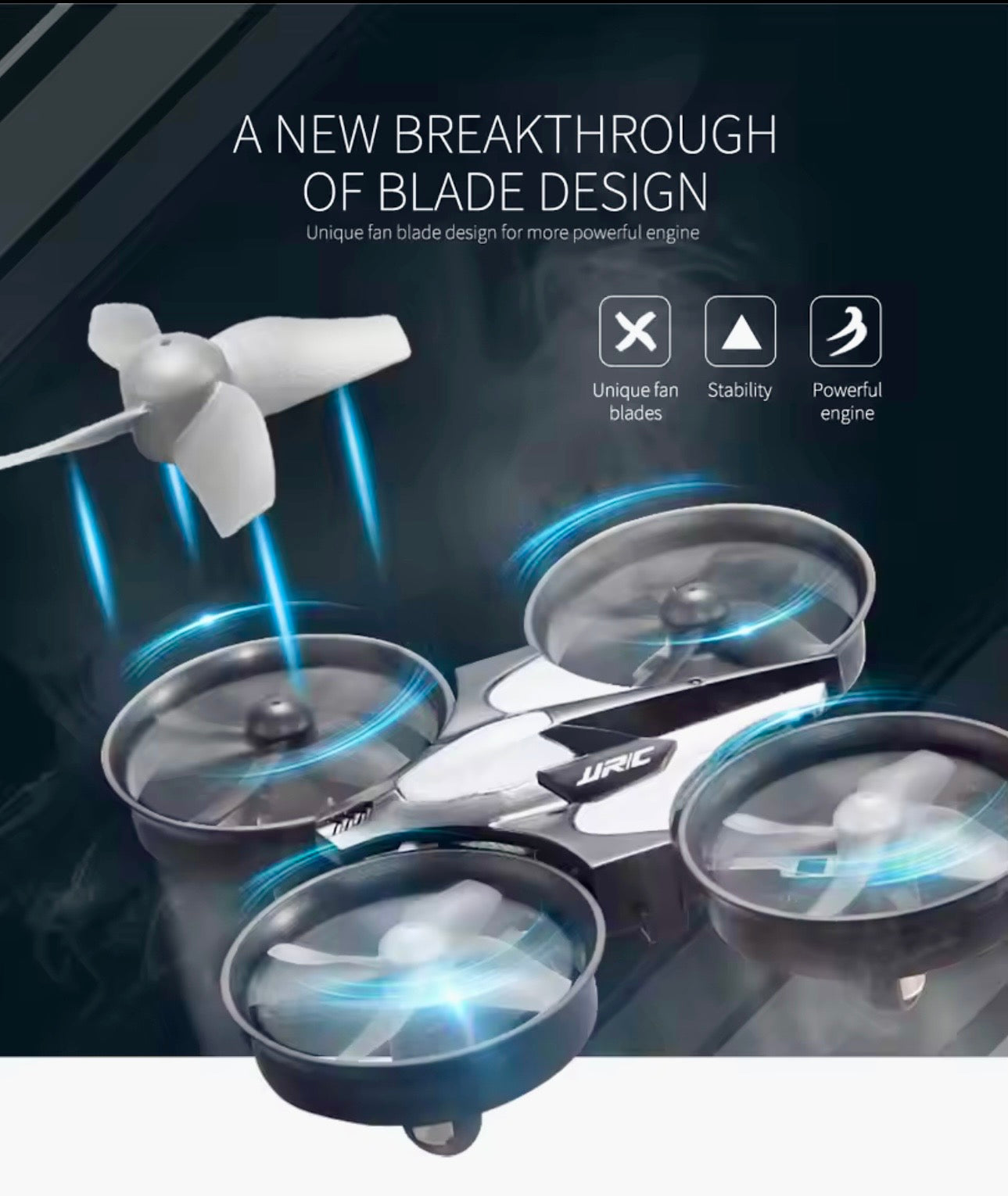 JJRC H36 Mini Drone for Kids and Beginners RC Nano Quadcopter Indoor Small Helicopter Plane with Auto Hovering, 3D Flip, Headless Mode and 3 Batteries, Great Gift Toy for Boys and Girls, Blue Camera