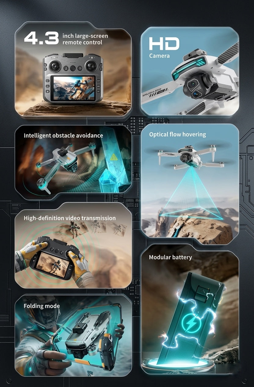Z105 Model 8K HD Dual Camera 180° Electric Adjustable GPS Positioning Obstacle Avoidance Brushless UAV Foldable for Beginners - Folding