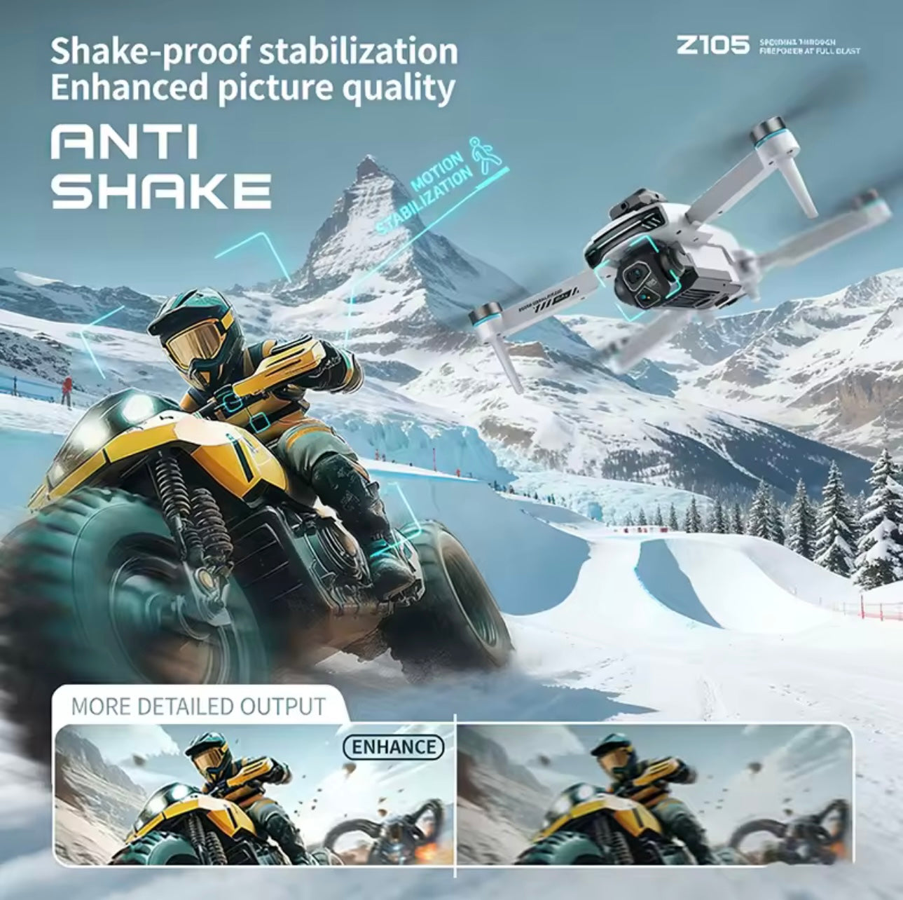 Z105 Model 8K HD Dual Camera 180° Electric Adjustable GPS Positioning Obstacle Avoidance Brushless UAV Foldable for Beginners - Folding