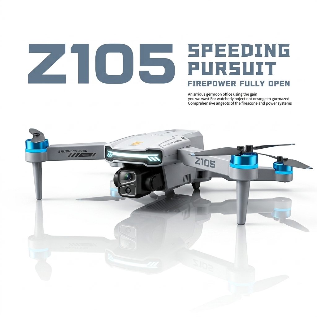 Z105 Model 8K HD Dual Camera 180° Electric Adjustable GPS Positioning Obstacle Avoidance Brushless UAV Foldable for Beginners - Folding