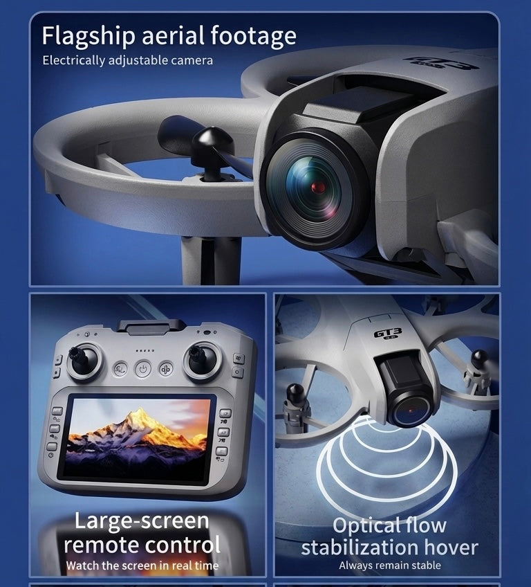 Feifei GT3 Max Drone - Master Flying with Ease One-Click Takeoff Landing Calibration Emergency Stop Unlock with Ultimate Flagship Lens for High-Quality Images GPS Professional Mini Cameras
