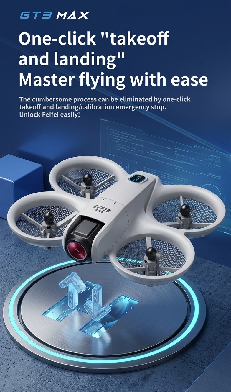 Feifei GT3 Max Drone - Master Flying with Ease One-Click Takeoff Landing Calibration Emergency Stop Unlock with Ultimate Flagship Lens for High-Quality Images GPS Professional Mini Cameras