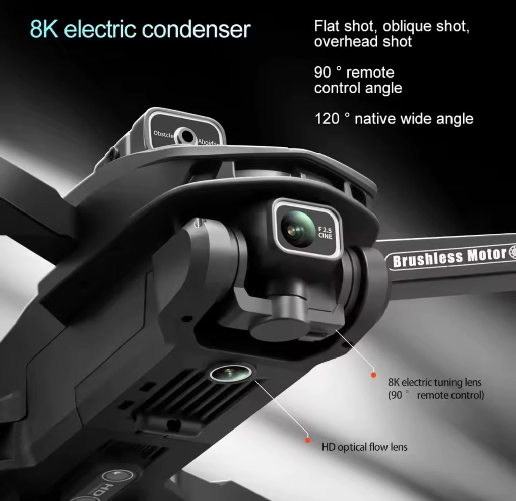V168 PRO MAX GPS Drone with 8K Camera Aerial FPV Brush Avoiding Obstacle Large Screen Remote Control Folding Drone for Professional Use